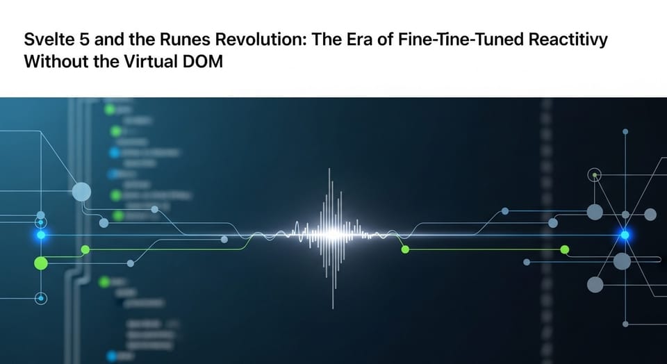 Svelte 5 ve Runes Devrimi: Sanal DOM Olmadan İnce Ayarlı Reaktivite Çağı